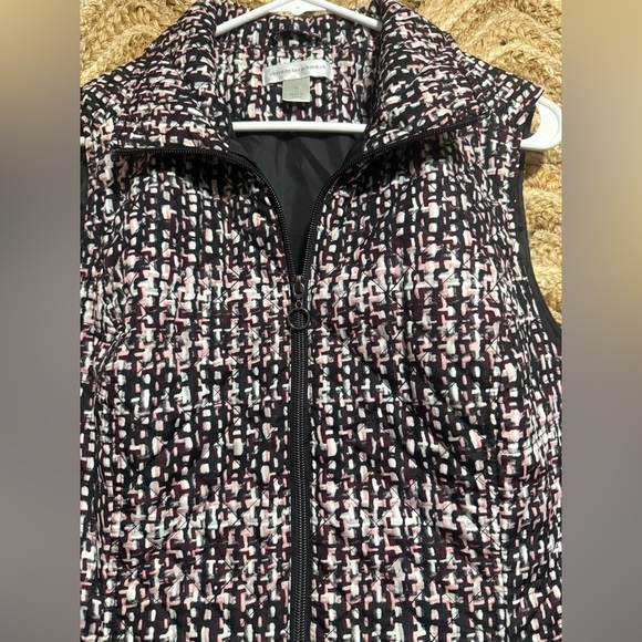 Christoper & Banks Quilted Full Zip Lightweight Puffer Vest,Multicolor,Size M - Picture 2 of 8